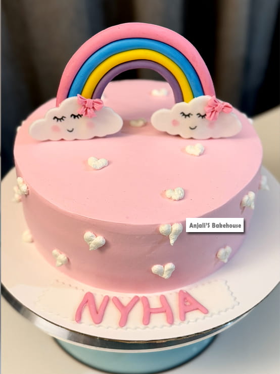 Rainbow themed cake