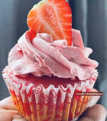 Strawberry cupcake | muffins | Jordbærmuffins