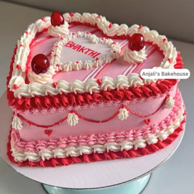 Vintage Heart Shaped Cake