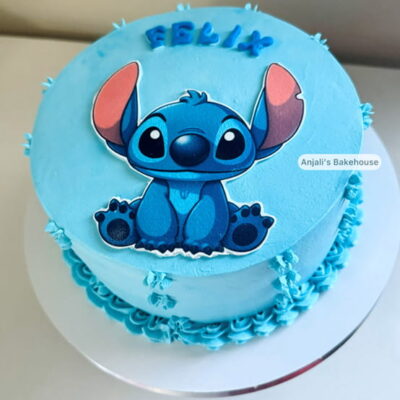 Stitch print cake