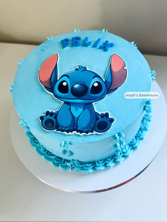 Stitch print cake